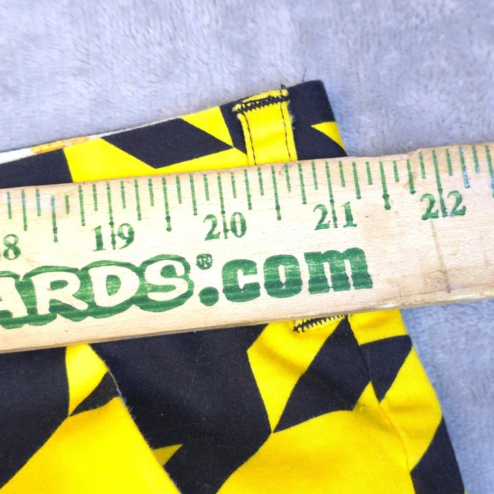 Loudmouth Golf Shorts Mens 42 Yellow Black Houndstooth Pattern Statement Preppy